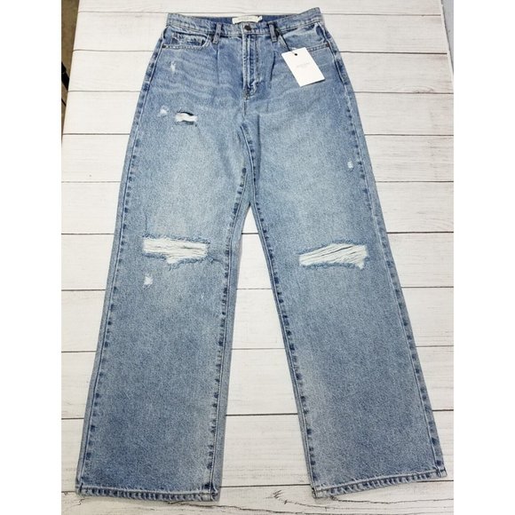 HIDDEN Los Angeles Distressed Logan Pleat Dad Jeans Womens Size 27 - Picture 2 of 5